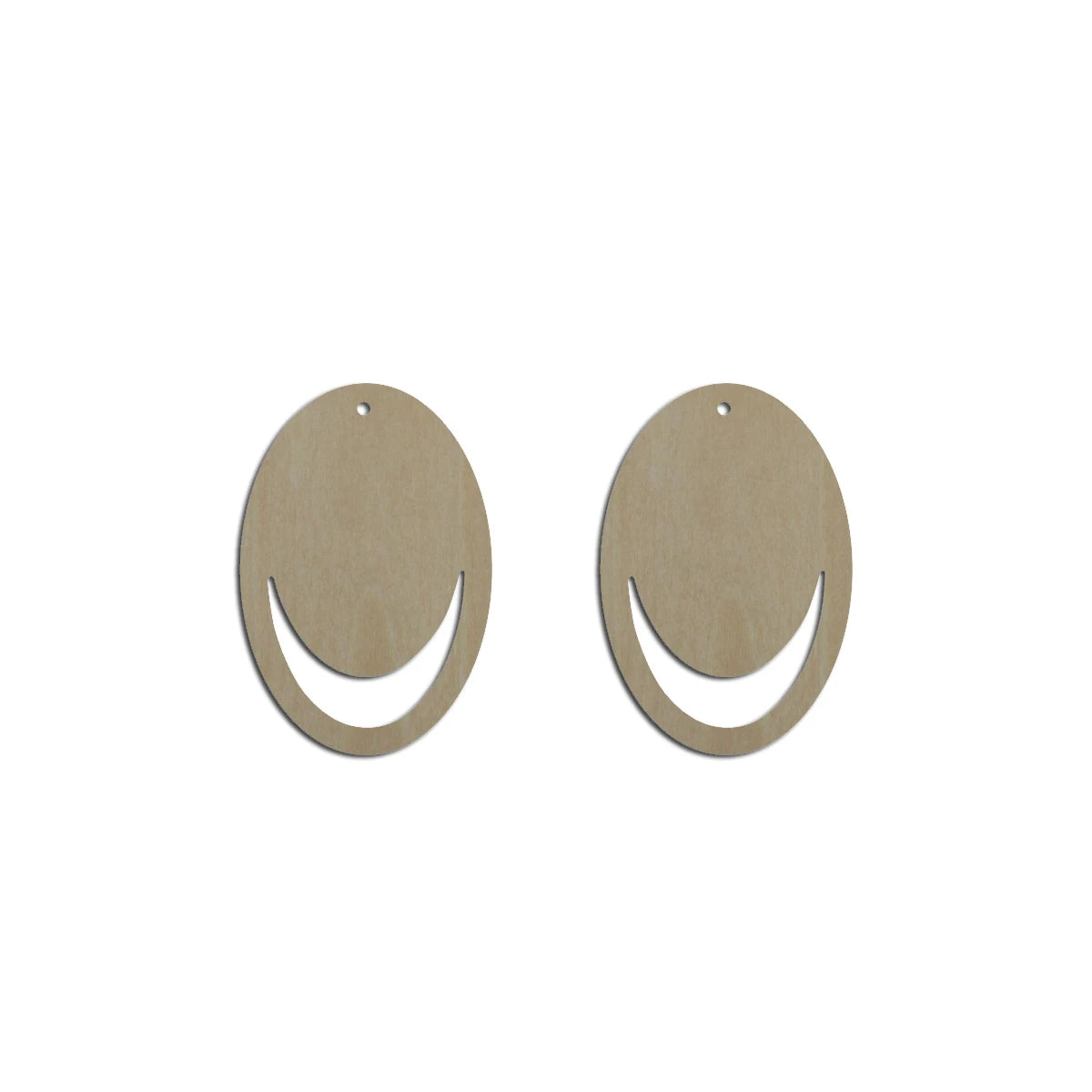 10pcs Unfinished Wood Blank Geometric Oval Cutout Shape Macrame Earring Pendant Charms For DIY Jewelry Making