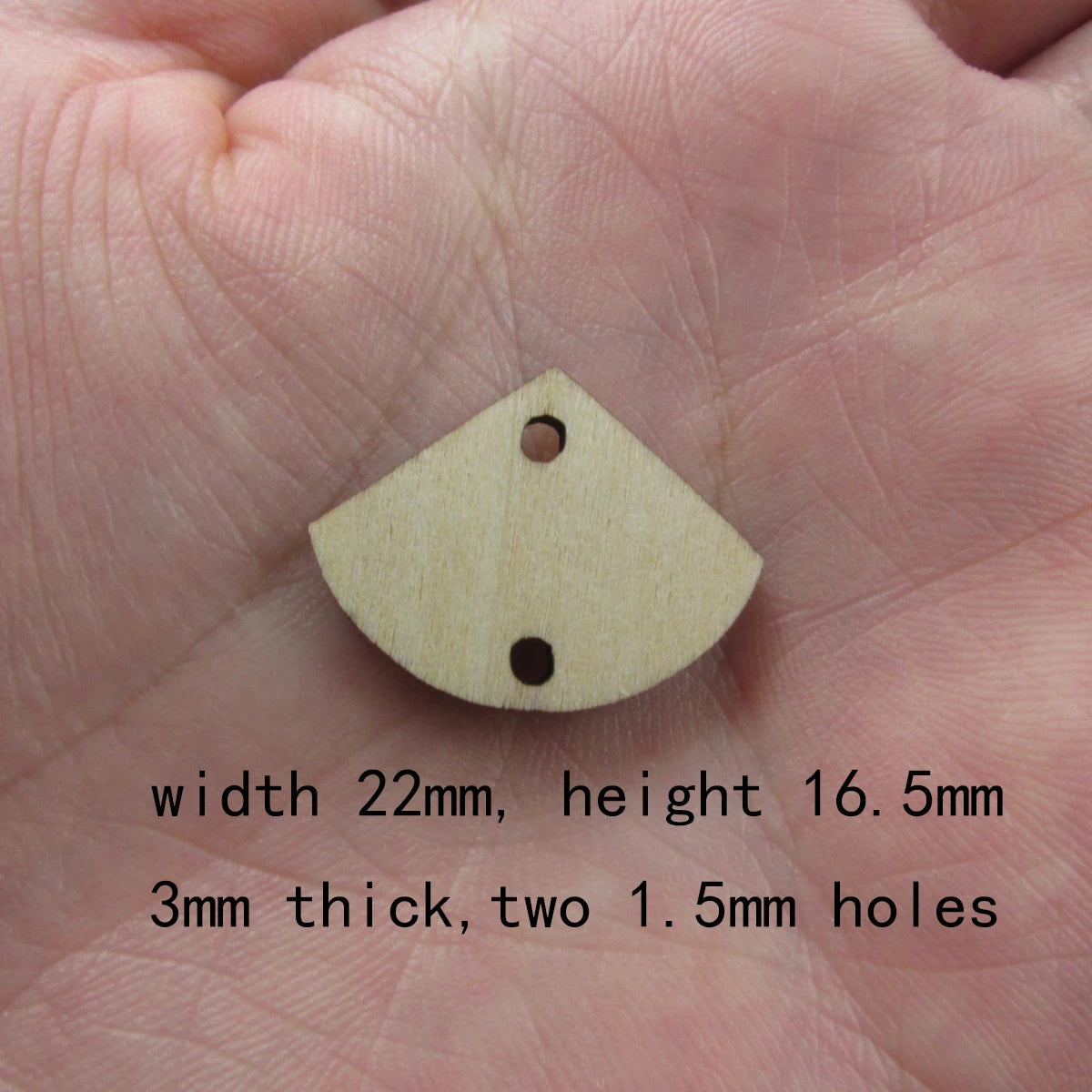 10 Pcs Unfinished Blank Wooden Geometric Rectangle Fan Arch Arc Shape Cutout Plywood Connector Jewelry Finding Supplies