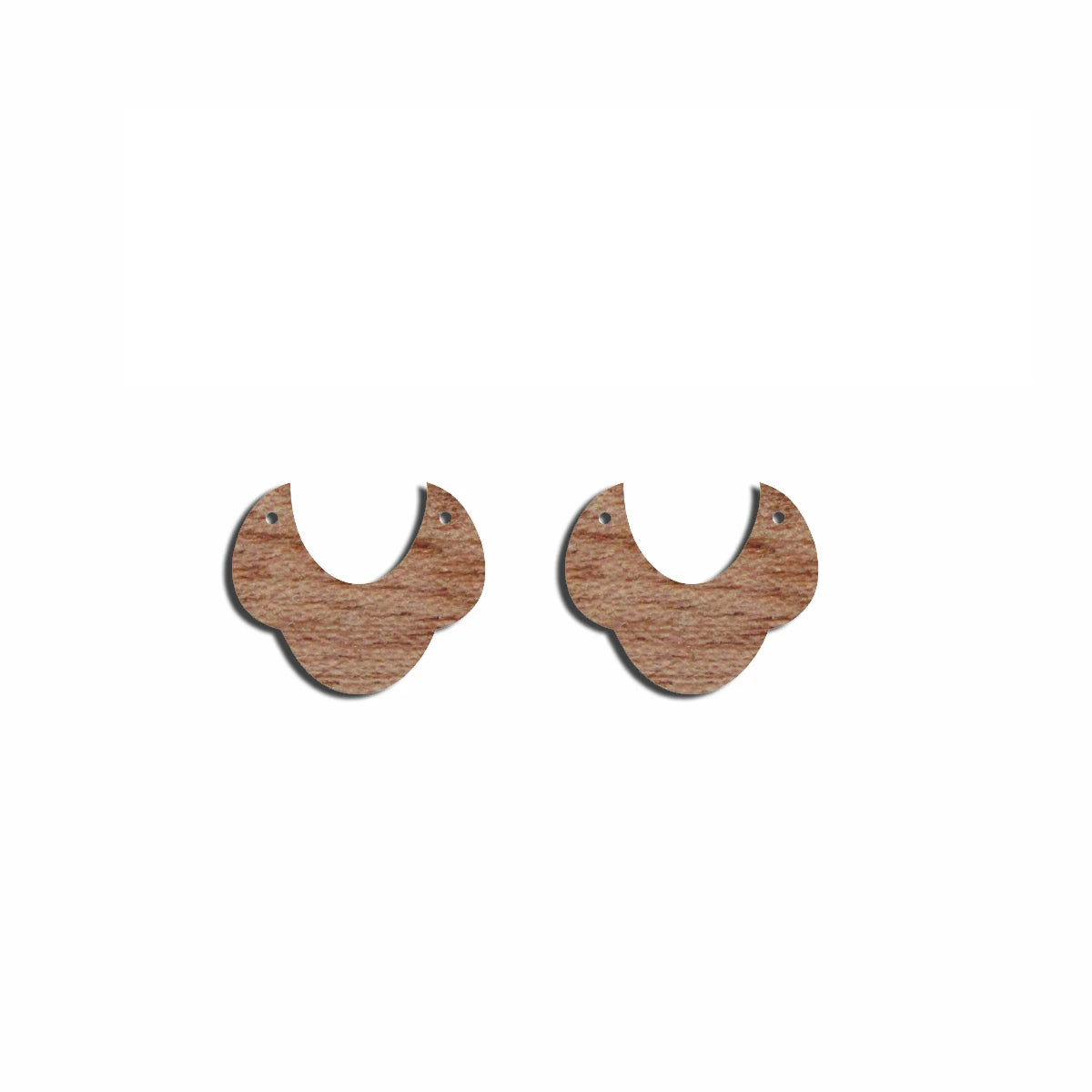 6pcs Unfinished Blank Wooden Combo Shape Earring Connector Pendant for Women Female Jewelry Making DIY Crafting