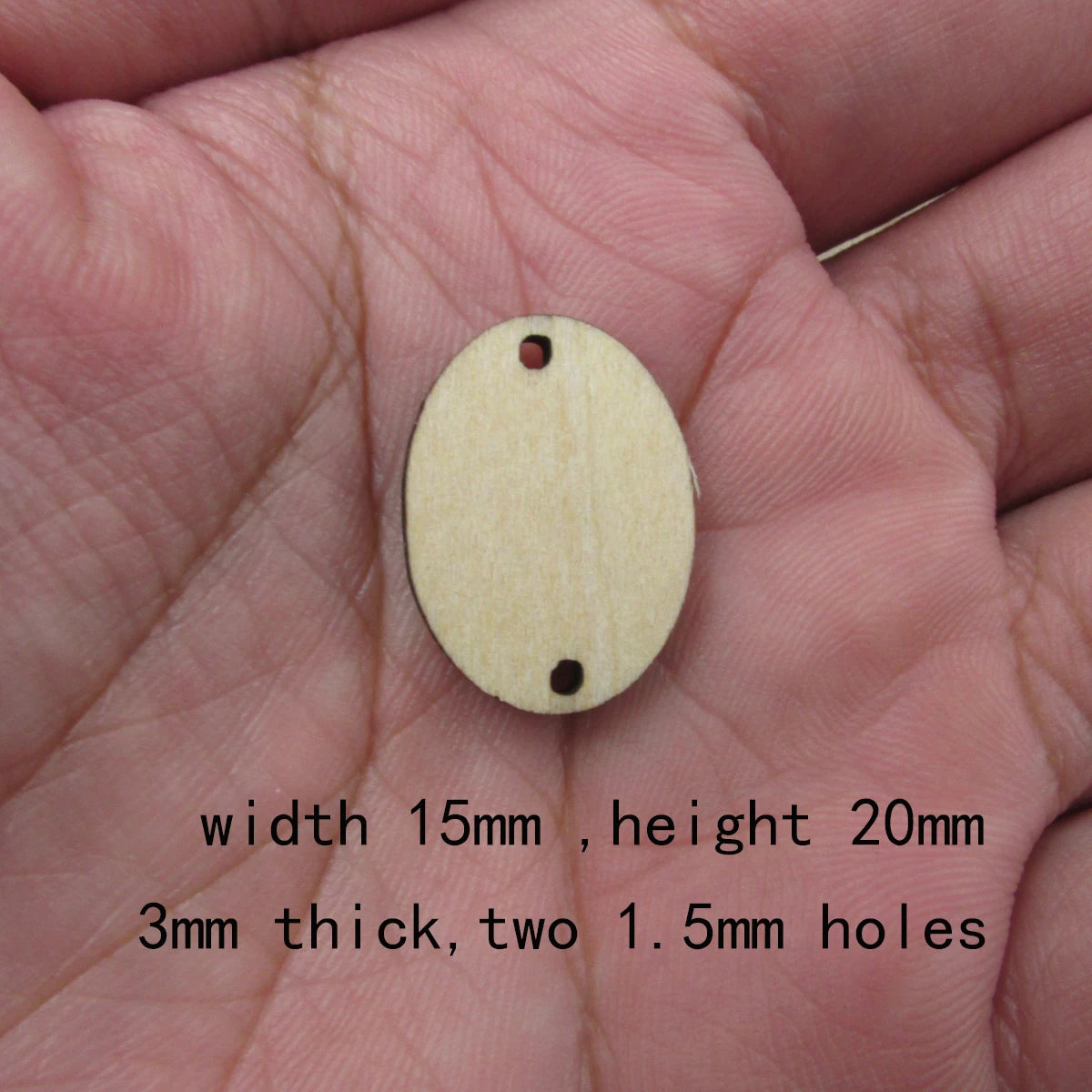 10 Pcs Unfinished Blank Wooden Geometric Oval Loop Shape Cutout Plywood Connector Jewelry Finding Supplies For Earrings