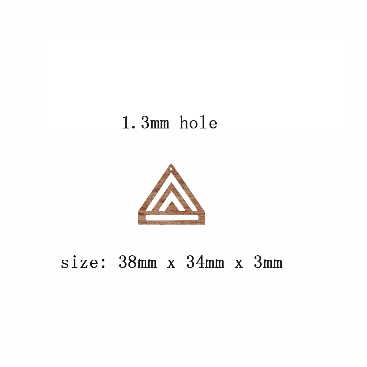 6pcs Unfinished Blank Wooden Geometric Triangle Macrame Wood Earring Charms Pendant for Jewelry Making