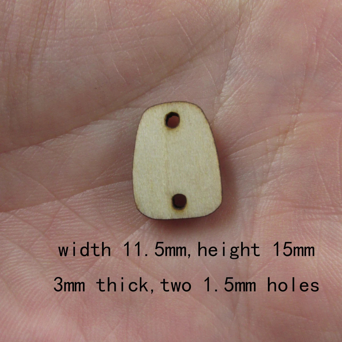 10 Pcs Unfinished Blank Wooden Geometric Petal Trapezoid Shape Cutout Plywood Connector Jewelry Finding Supplies For Earrings