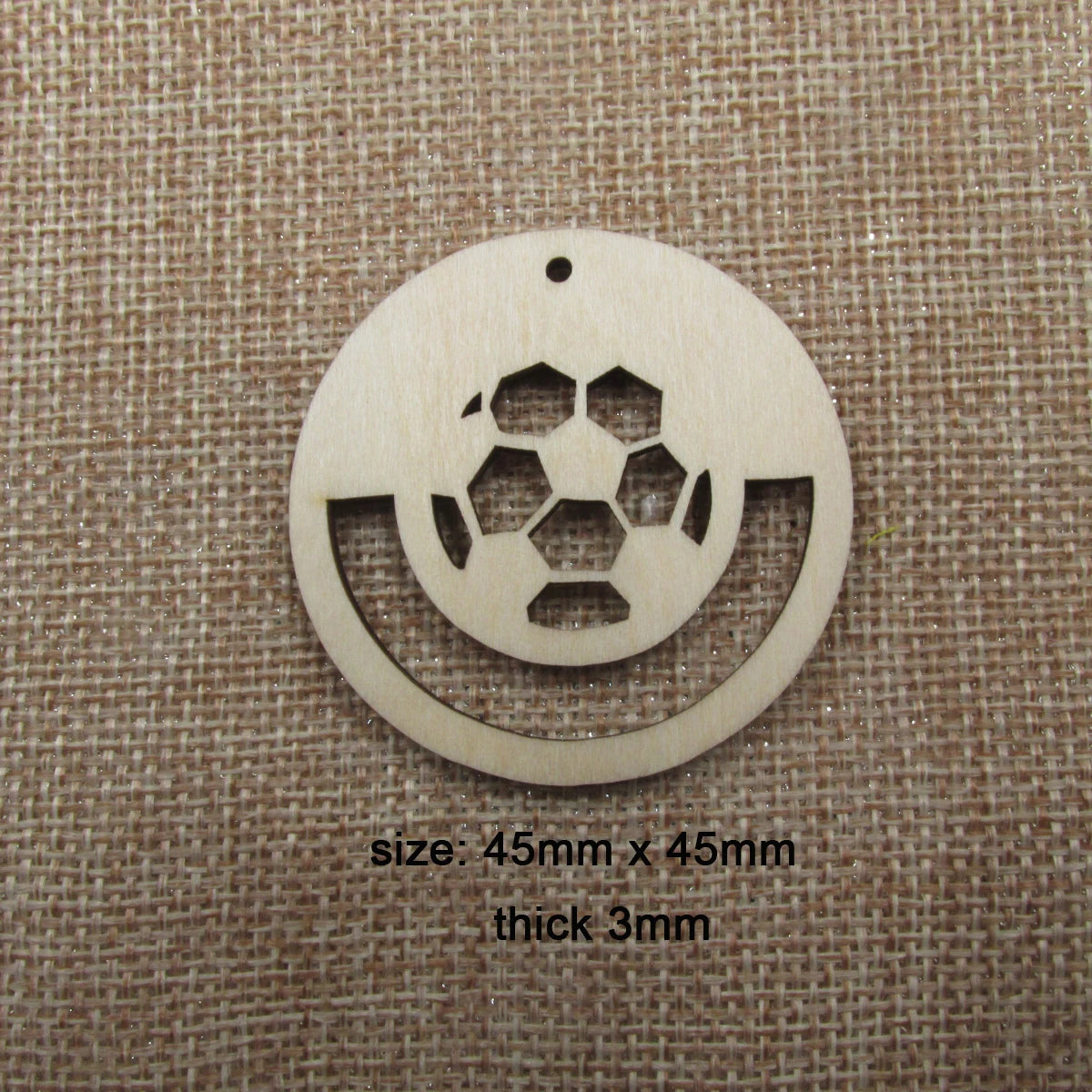 10pcs Unfinished Wooden Blanks Sport Macrame Circle Football Basketball Tennis Shape For DIY Earrings Supplies