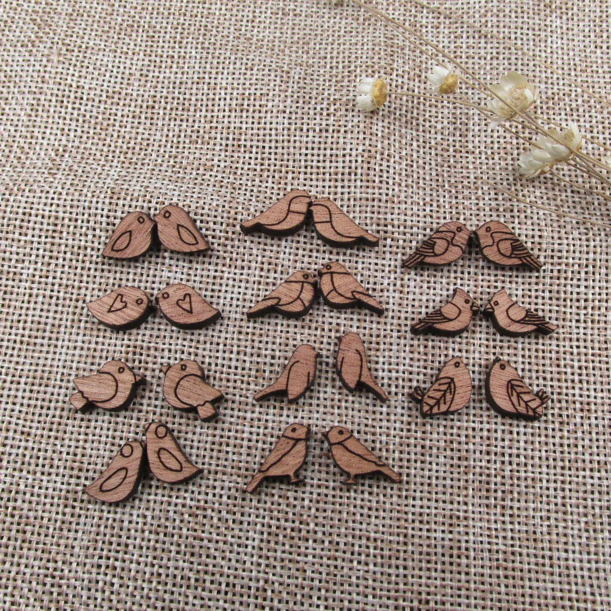 Laser Cut Unfinished Blank Wooden Bird Cabochon Charms For DIY Wood Craft  Earring Stud  Jewerly