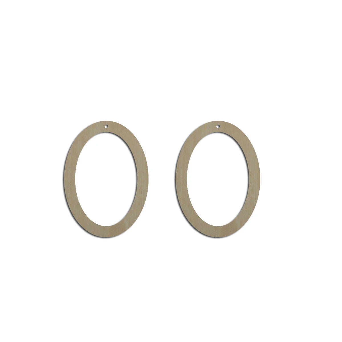 10pcs Unfinished Wood Blank Geometric Oval Circle Hoop Shape Macrame Earring Part Findings Wholesale For DIY Jewelry Making