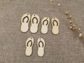 Unfinished Wooden Earrings Pendants Blank Beach Flip Flops Sandals Shape Cutout Jewelry Making DIY Ear ring Findings