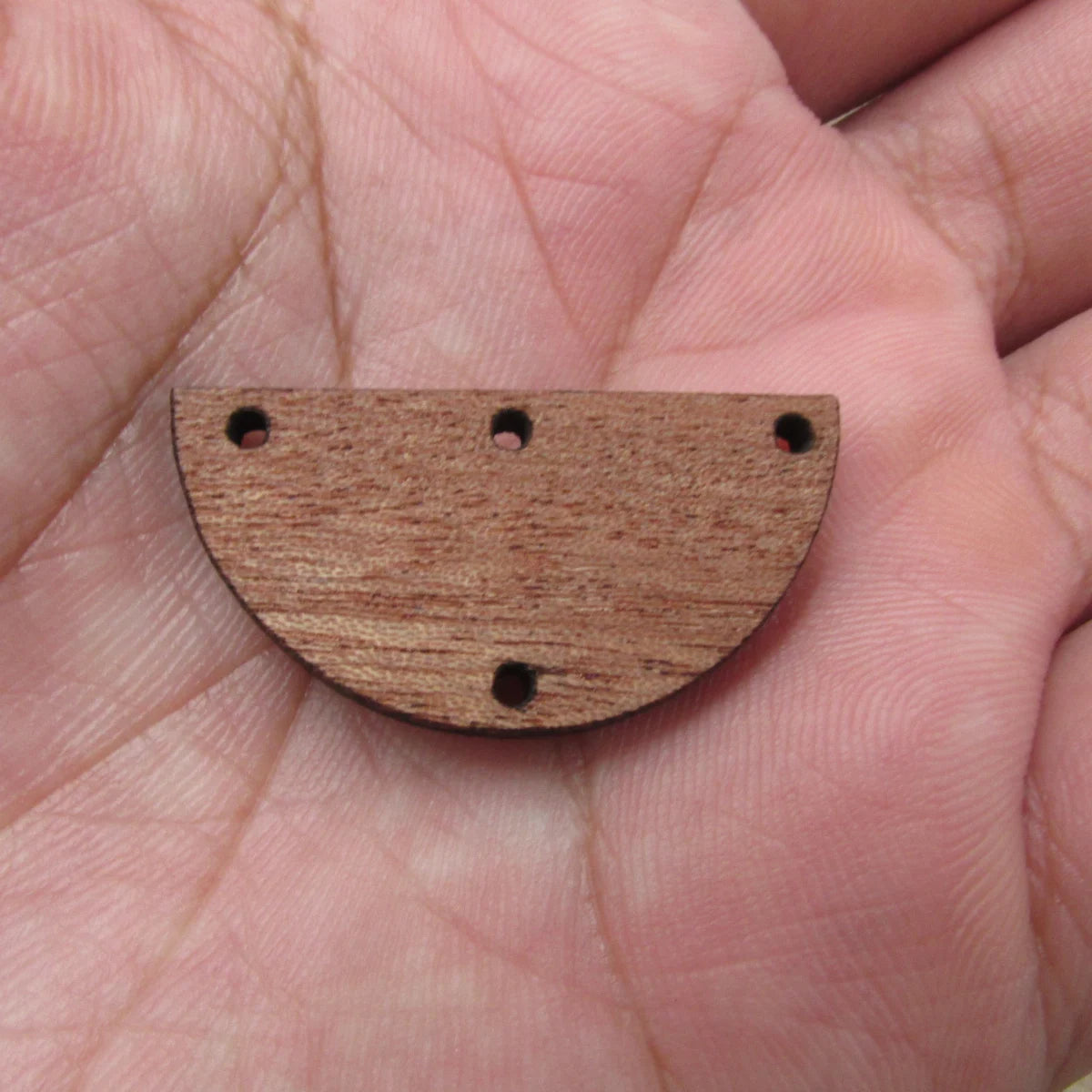 6pcs Unfinished Blank Wooden Half Circle Doroid Wood Shape Cutout Connector For  DIY Necklace Earring Making Jewelry