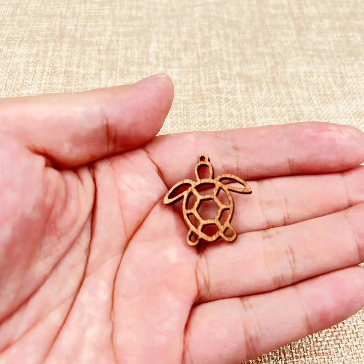 6pcs Unfinished Wooden Ocean Beach Sea Turtle Tortoise Charms Earring Pendants For Jewelry Making DIY Handmade Crafte