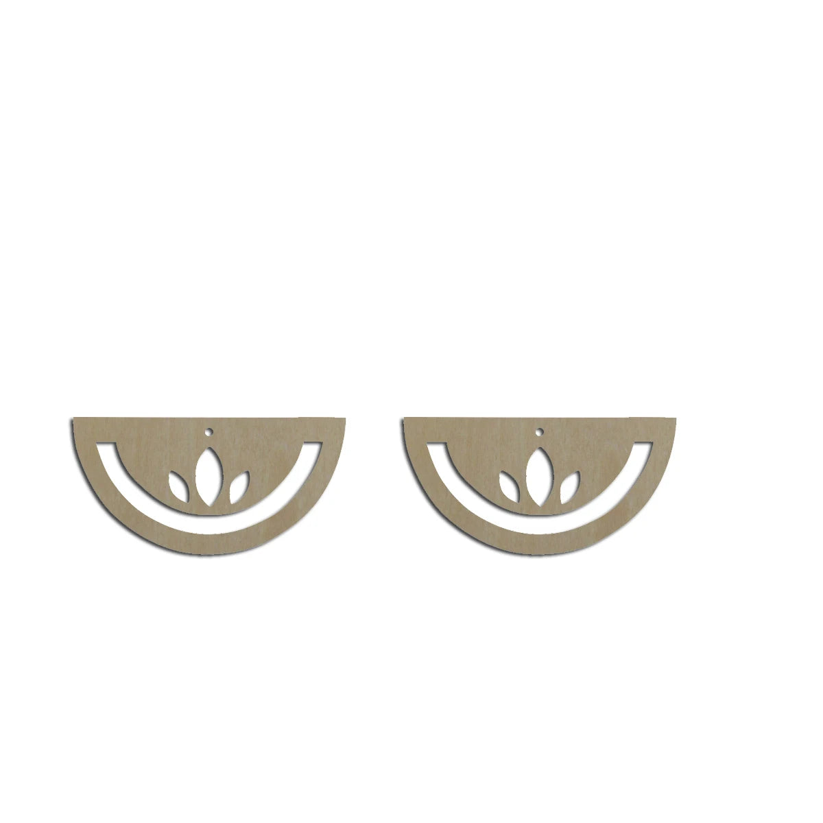 10pcs Unfinished Wood Blanks Semi Circle Lotus Flower Shape Macrame Earring Part Findings Wholesale For DIY Jewelry Making