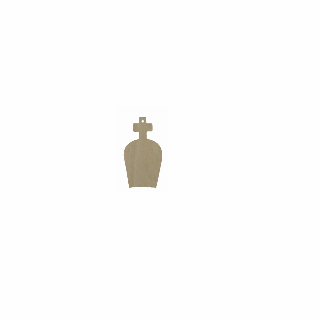 10pcs Bulk Unfinished Wooden Blank Holiday Halloween Rounded Gravestone Cutout Shape For Spooky Horror Theme Jewelry Earring