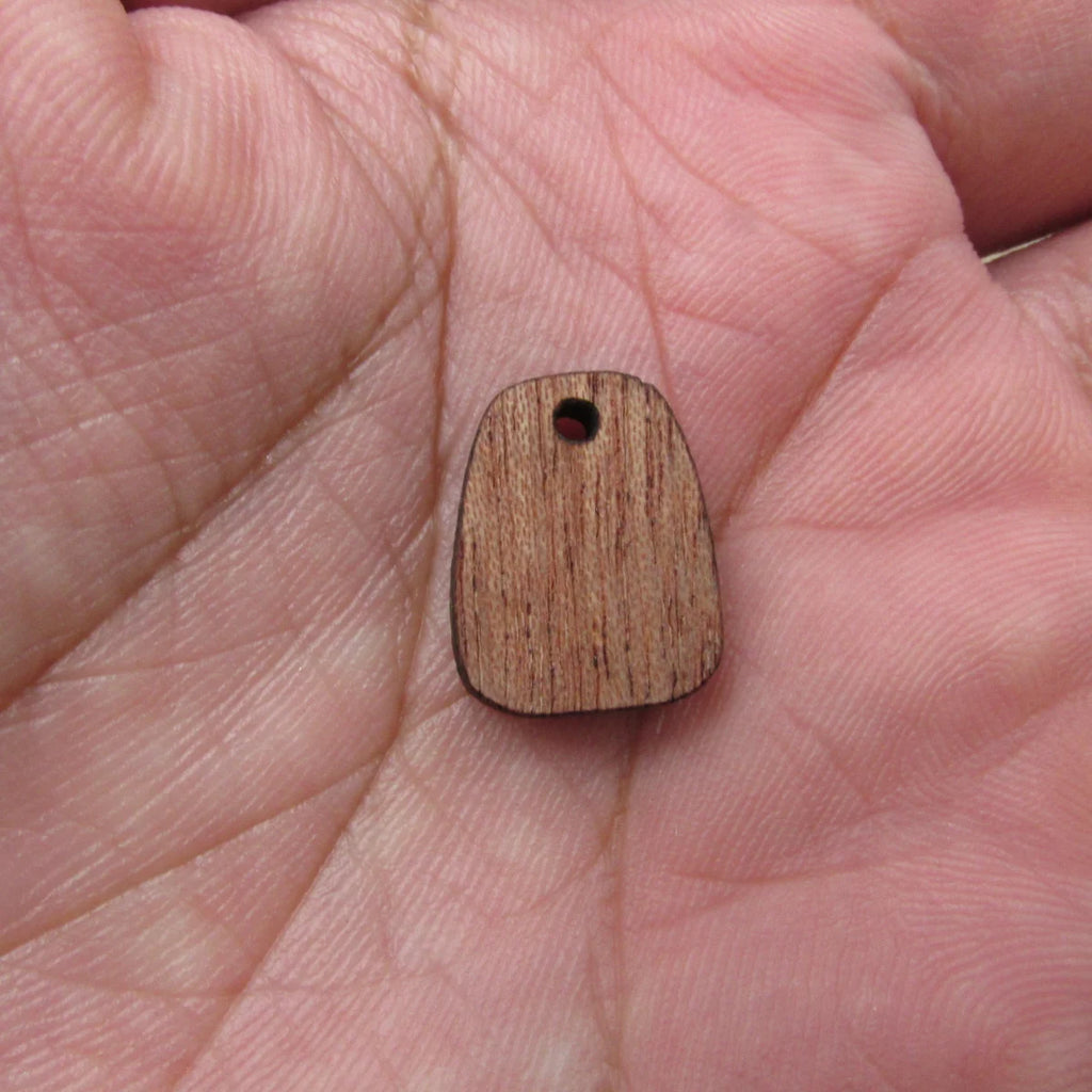 6 Pcs Unfinished Blank Wooden Trapezoid Wood Shape Cutout Necklace Earring Pendant Connector For  DIY Making Jewelry