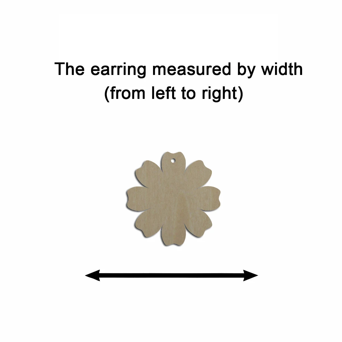 10pcs  Unfinished Wooden Blank Lucky Four Leaf Shamrock Clover Cutout Groovy Daisy Flower Shape For Jewelry Making