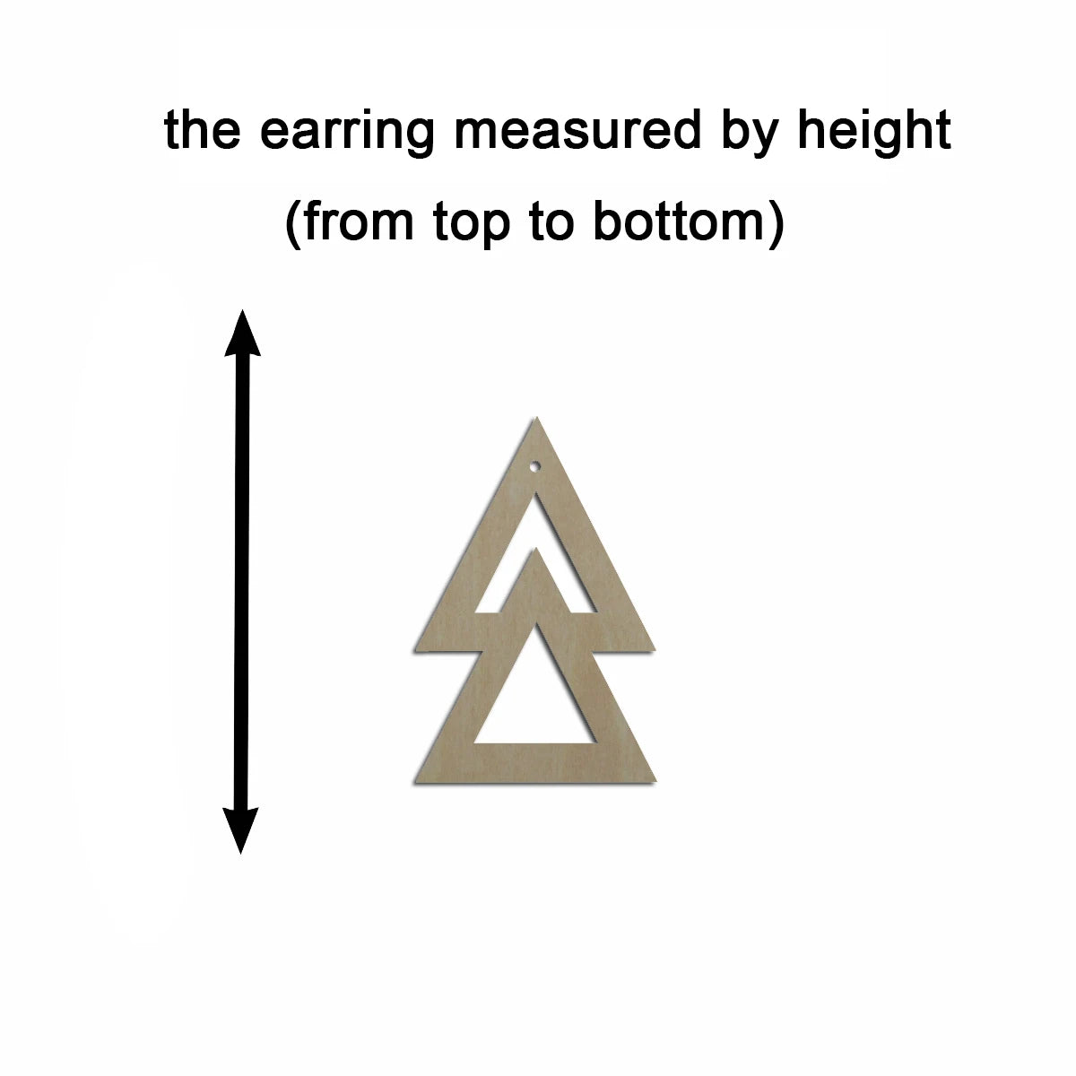 10pcs Unfinished Wood Blanks Geometric Double Triangle Shape Macrame Earring Part Findings Wholesale For DIY Jewelry Making