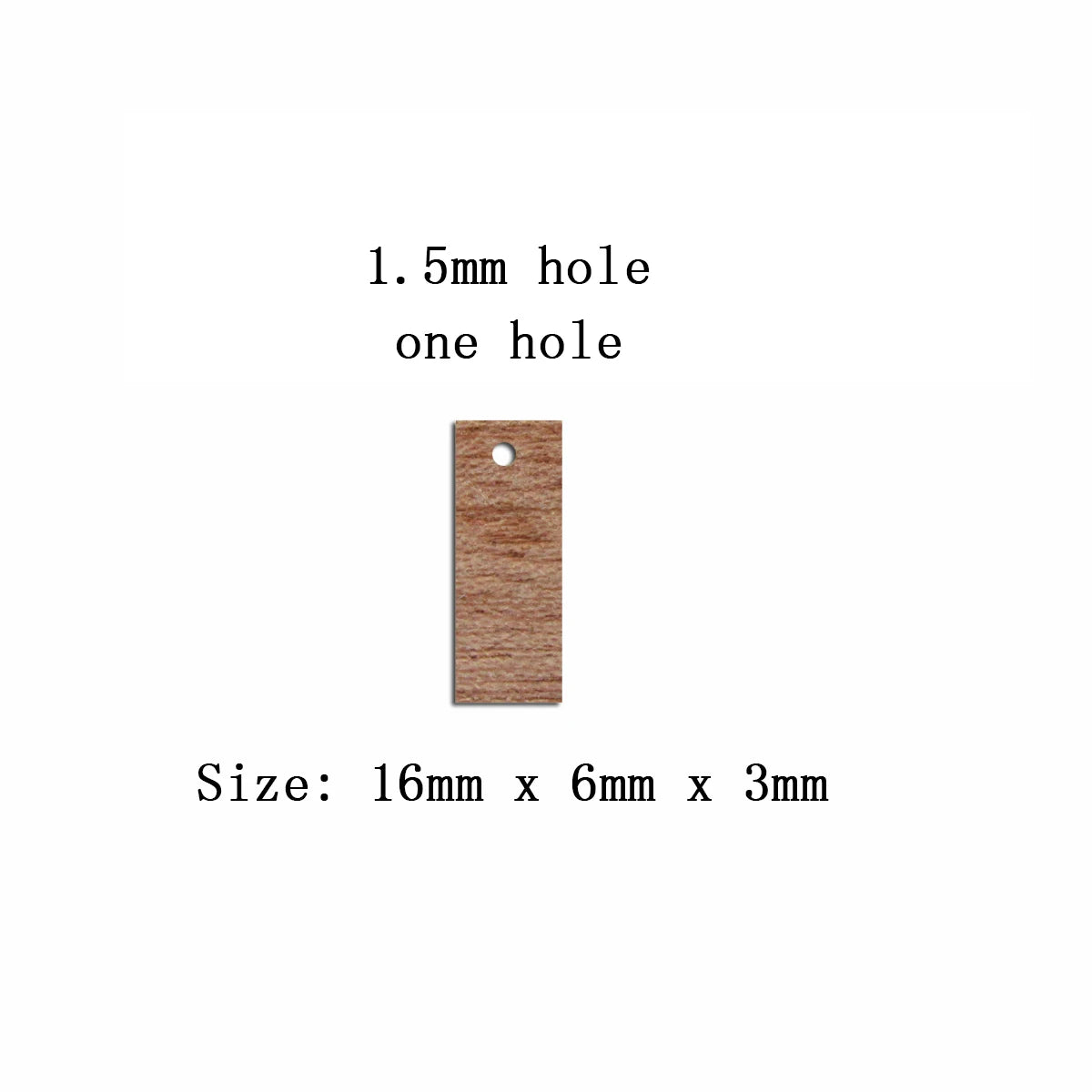 6pcs Unfinished Blank Wooden Bar Rectangle Earring Charms Connector Pendant for Women Female Jewelry Making DIY Crafting