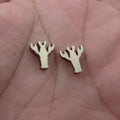 5 Pair Unfinished Blank Wooden Under The Sea Ocean Cabochon Jellyfish Octopus Post Turtle Lobster Crab Wood Earrings Stud
