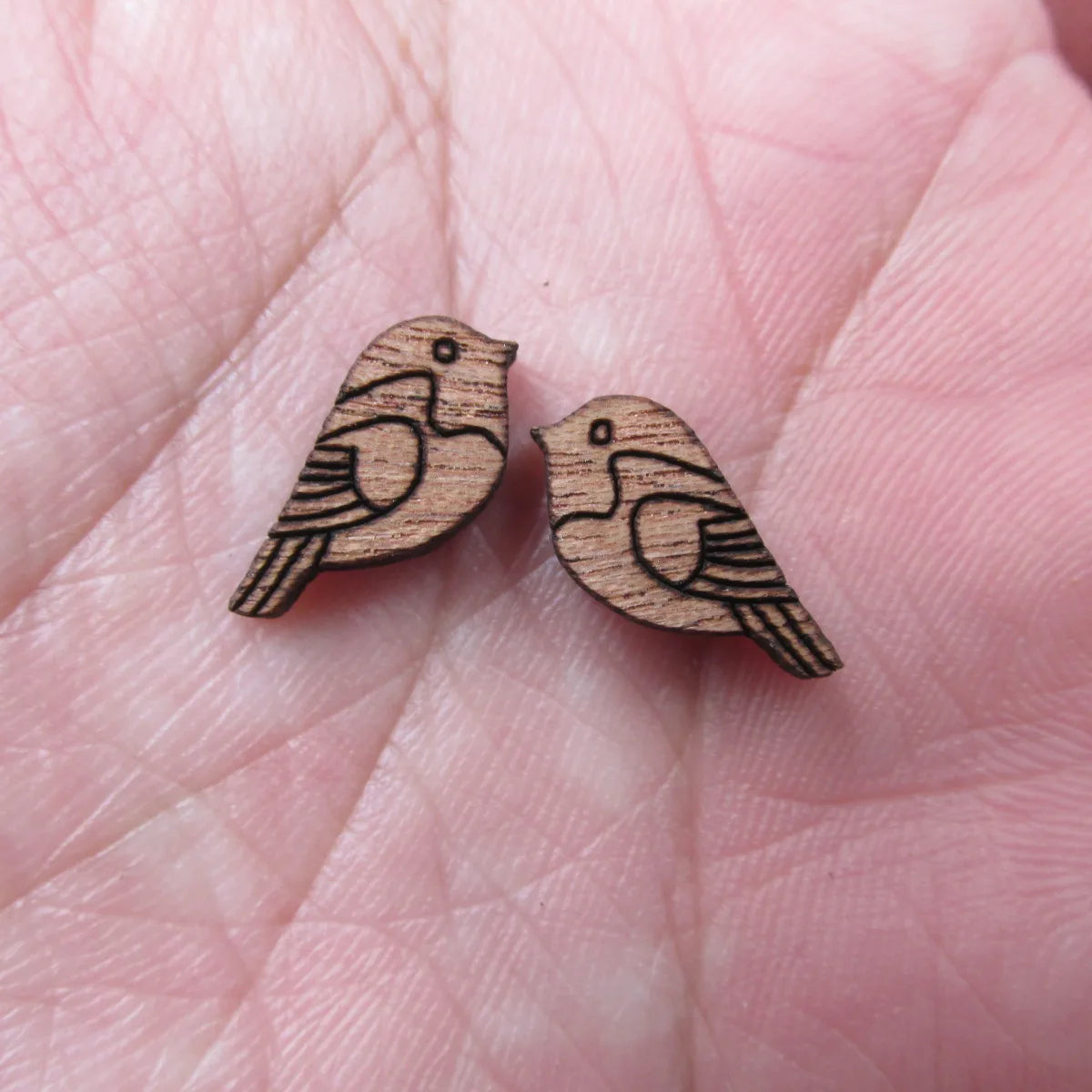 Laser Cut Unfinished Blank Wooden Bird Cabochon Charms For DIY Wood Craft  Earring Stud  Jewerly