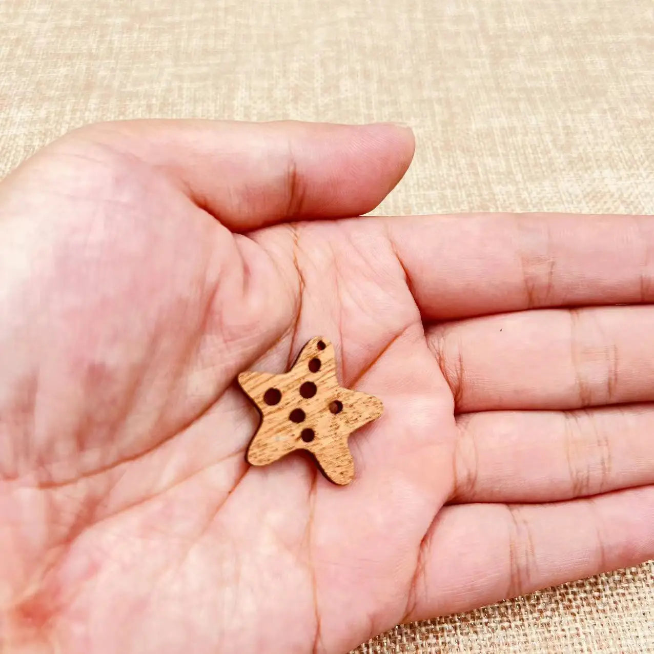 6pcs Unfinished Wood Sea Animal Ocean Starfish Charms Star Fish Earring Pendants For Jewelry Making DIY Handmade Crafte