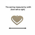 10pcs Unfinished Wood Blank Heart Cutout Shape Macrame Earring Pendant Charms For DIY Jewelry Making