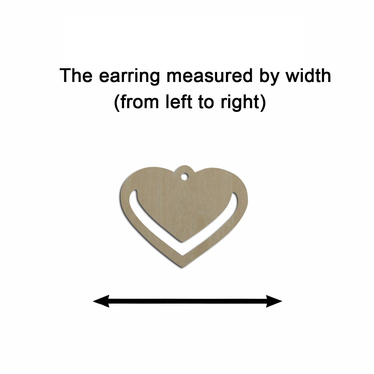 10pcs Unfinished Wood Blank Heart Cutout Shape Macrame Earring Pendant Charms For DIY Jewelry Making