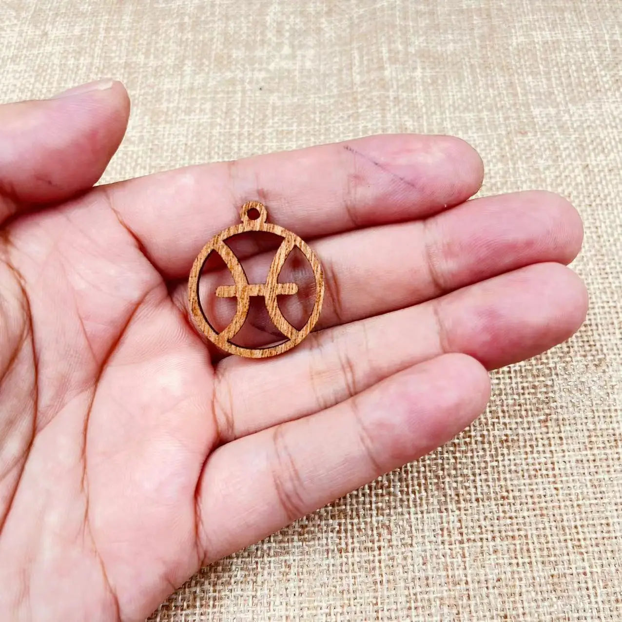 6pcs Unfinished Wood Zodiac Sign Charms Earring Pendants For Jewelry Making DIY Handmade Crafte