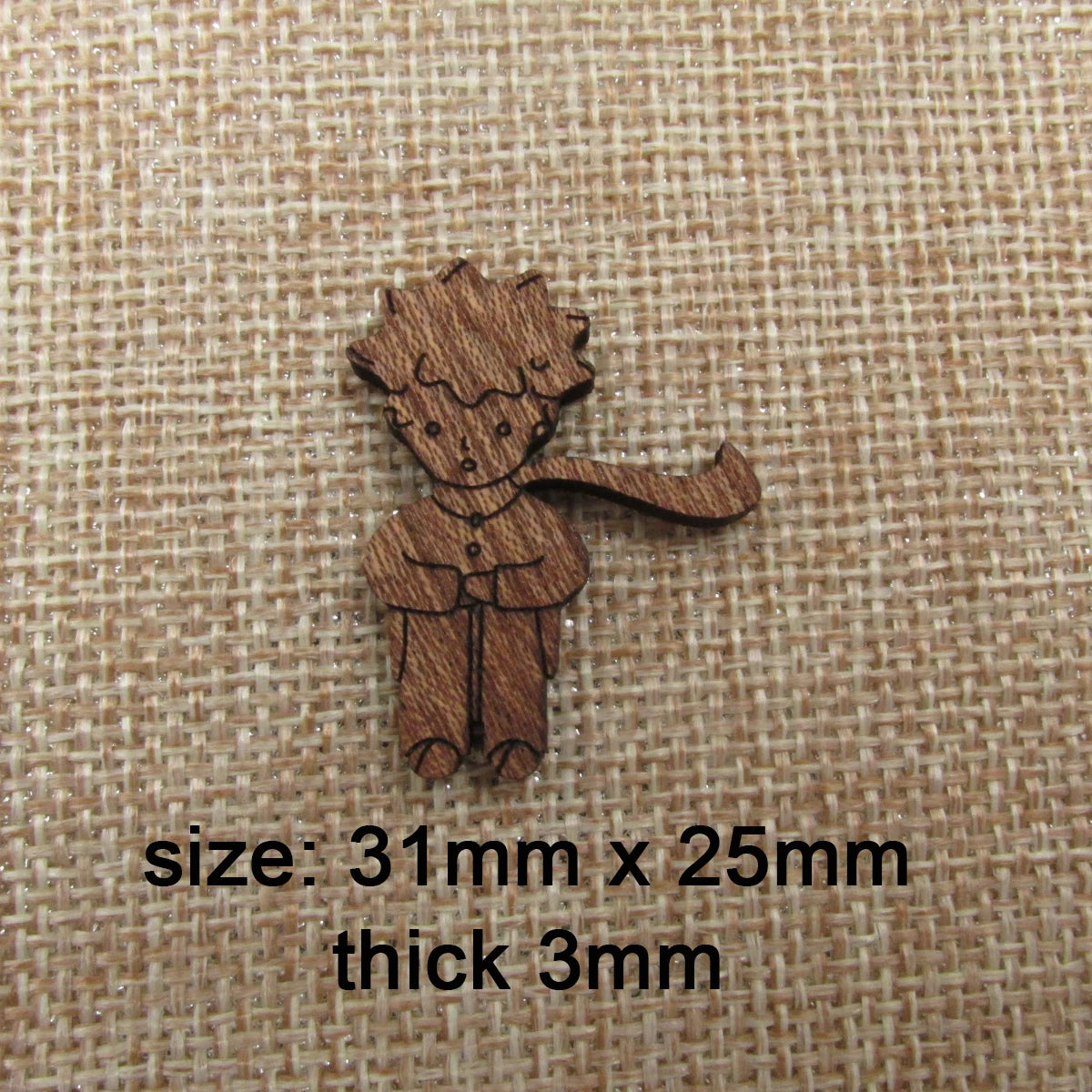 6pcs Unfinished Wooden Prince Fox Blank Charm For Jewelry Making Brooches Earring Pendant Bracelet Necklace Pin
