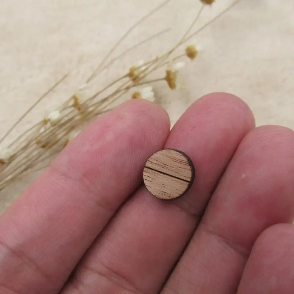 Unfinished Blank Solid Wooden Geometric Circle Round Shapes For DIy Wood Crafts Stud Earrings Accessories Jewelry Making Proj