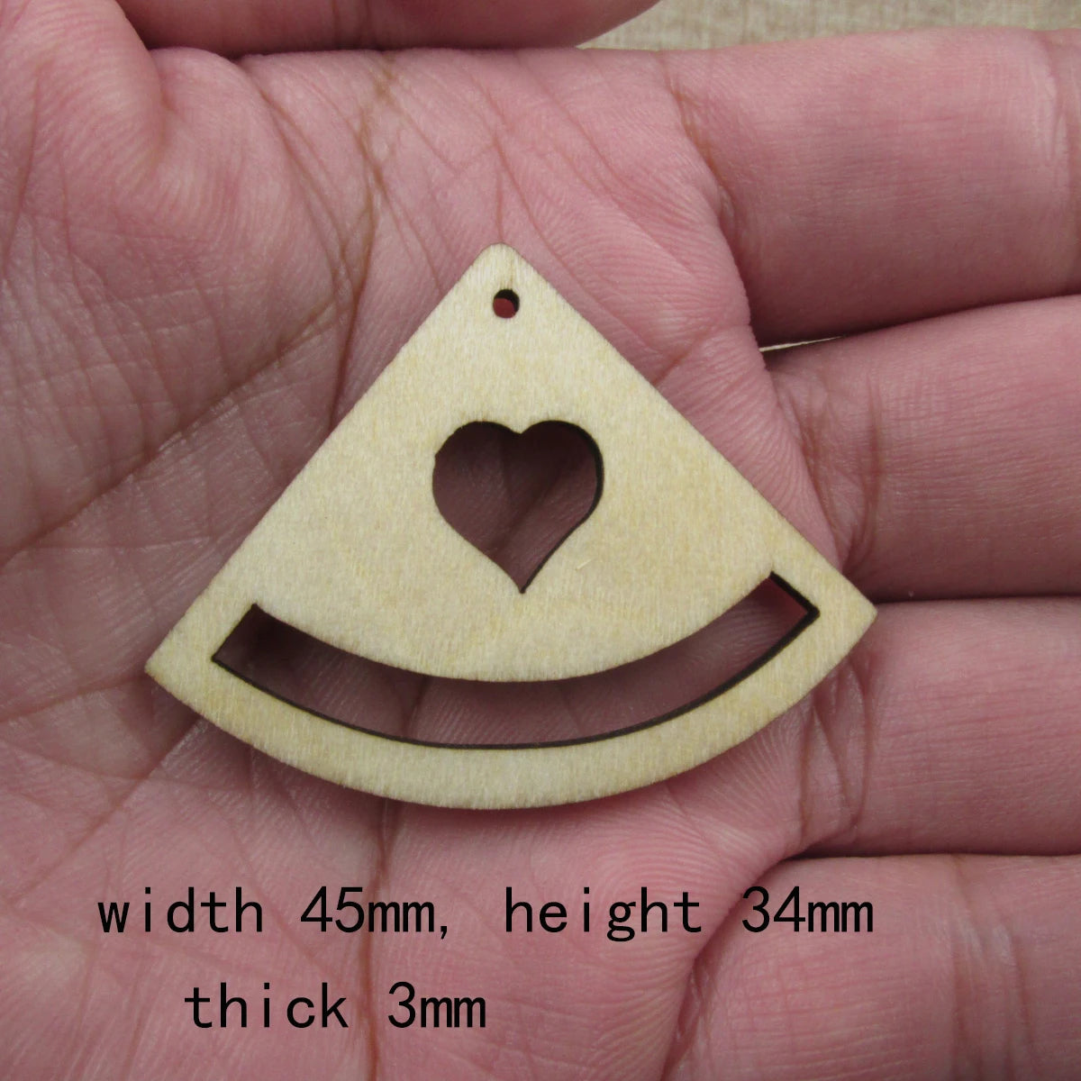 10pcs 1.75 Width Unfinished Wooden Blanks Fan Arch Macrame DIY Earrings Findings Accessories Supplies