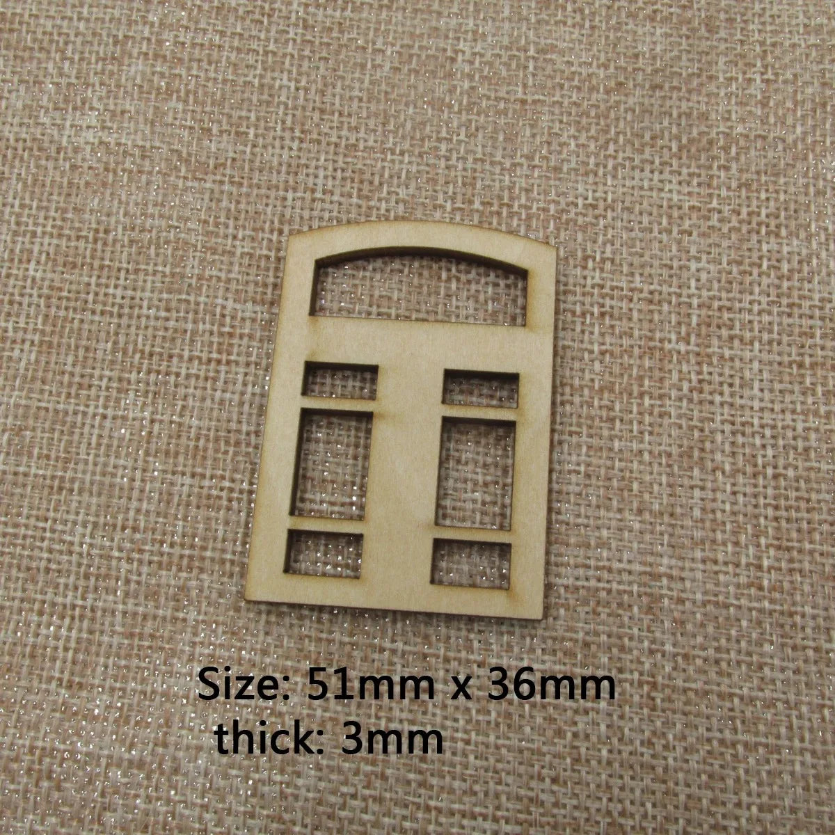 10pcs Unfinished Blank Half Circle Window Fairy Church Shape Wooden Fairy Windows Door House Accessories For DIY Craft