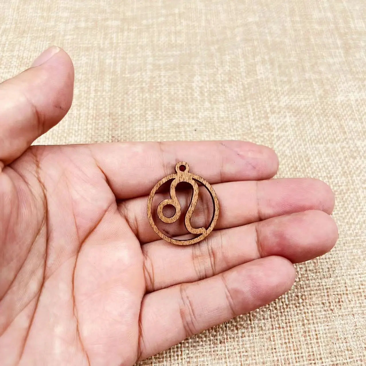 6pcs Unfinished Wood Zodiac Sign Charms Earring Pendants For Jewelry Making DIY Handmade Crafte