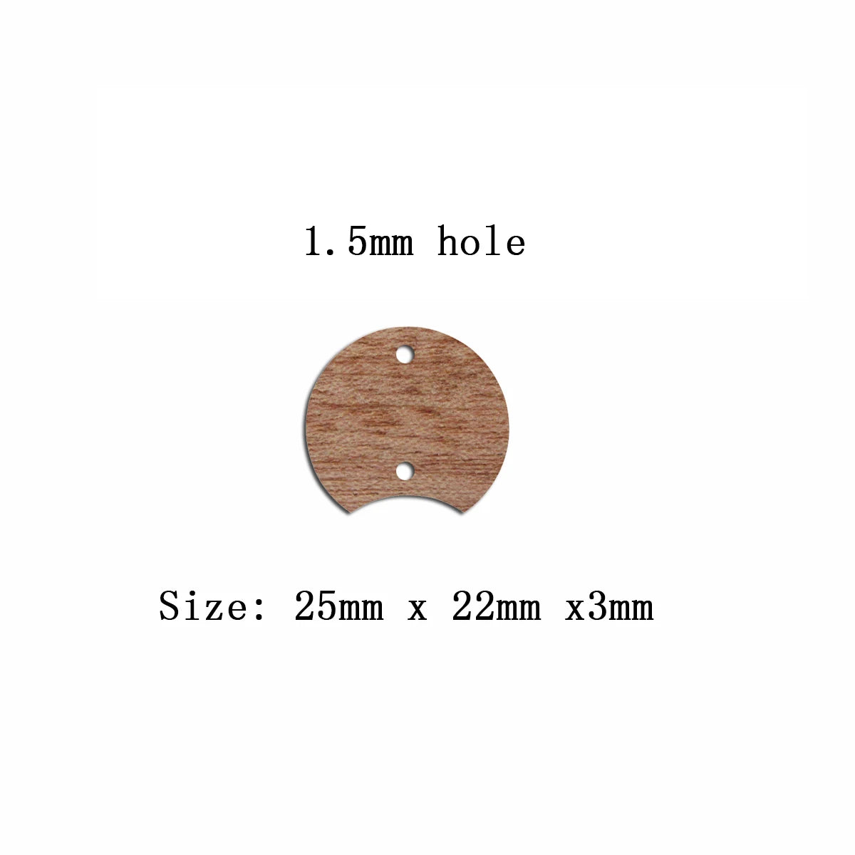 6pcs Unfinished Blank Wooden Round Circle Charm Connector Semicircle Pendant for Women Female Jewelry Making DIY Crafting
