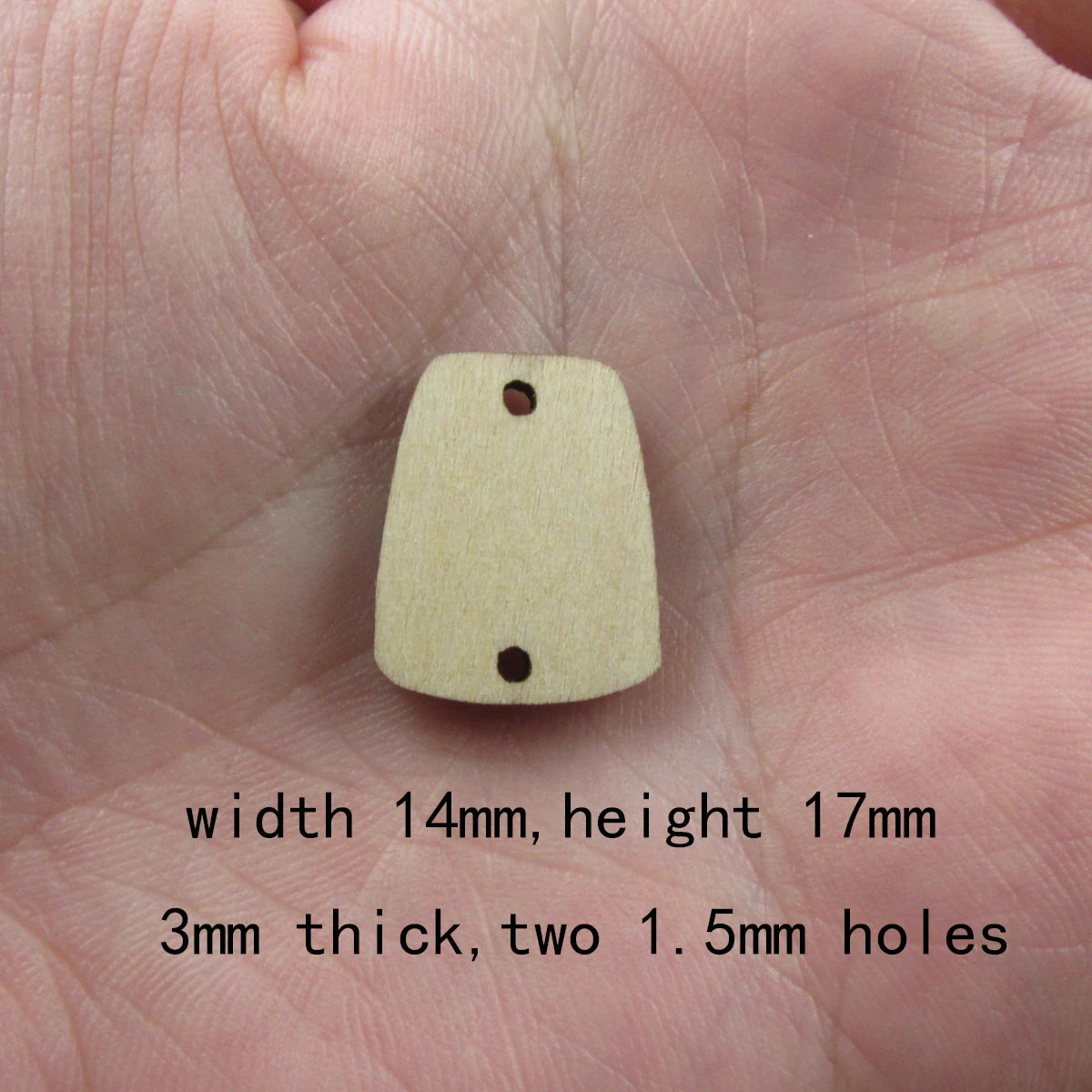 10 Pcs Unfinished Blank Wooden Geometric Petal Trapezoid Shape Cutout Plywood Connector Jewelry Finding Supplies For Earrings
