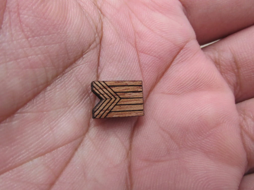5 Pair Unfinished Blank Wood Cabochon Circle Rectangle Rainbows Heart Star Flags Wooden Cutout Shapes For DIY Earrings Supplies