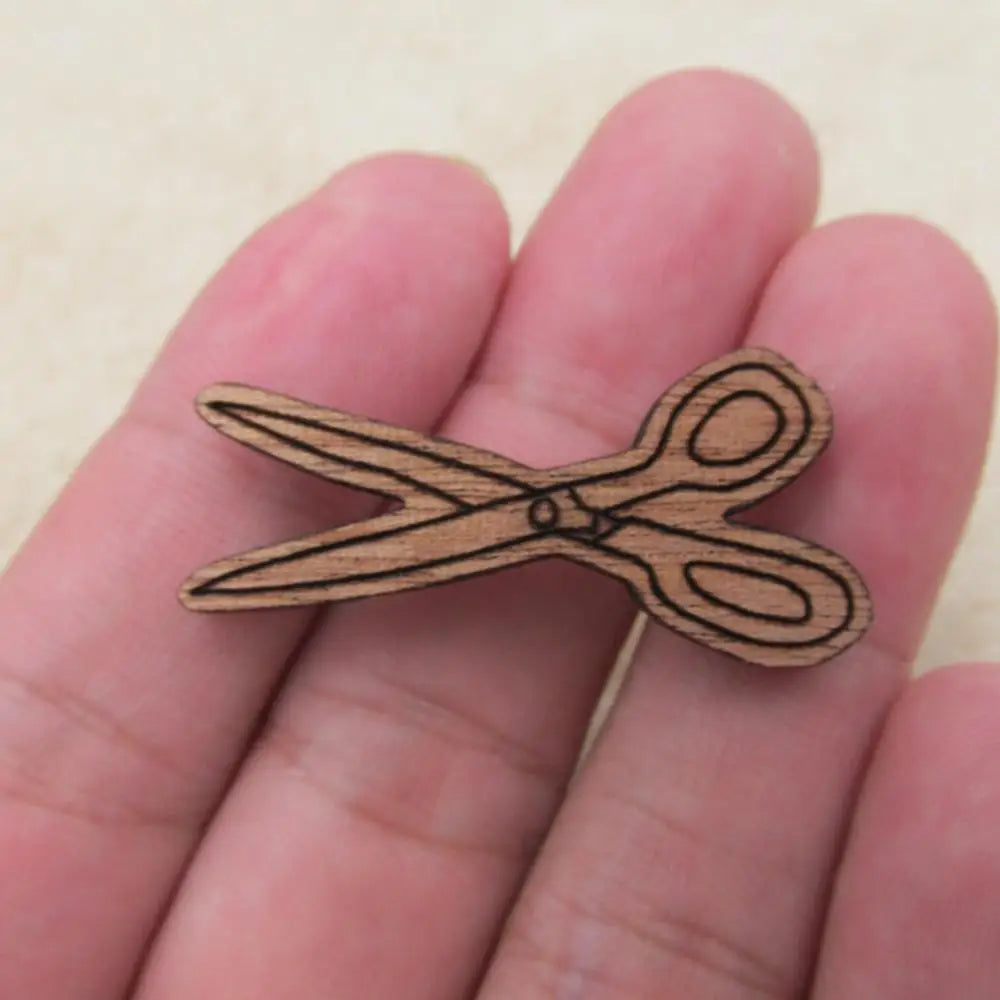 Laser Engraved Wooden Charms House Camera Game  Cassette Tap Items Boombox Scissor Cutouts Pendant For Jewerly DIY Making