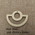 10pcs Unfinished Wooden Blanks Geometric Semi Circle Half Round Wood Macrame For DIY Earrings Findings Jewelry