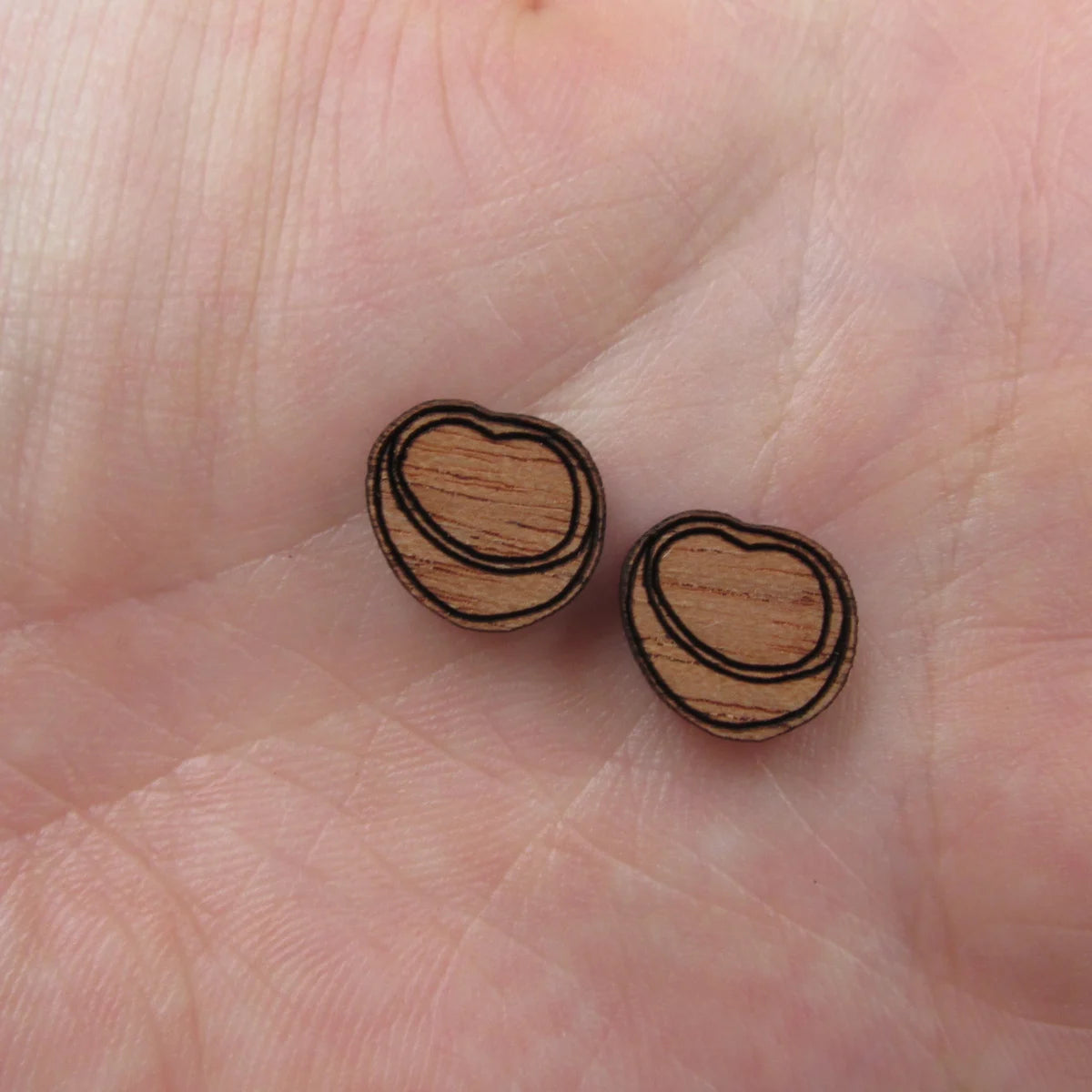 5 Pair Unfinished Blank Foods Wooden Coco Banana Coconut Cherry Cabochon Wood Shape Cutouts For DIY Craft Earring Stud