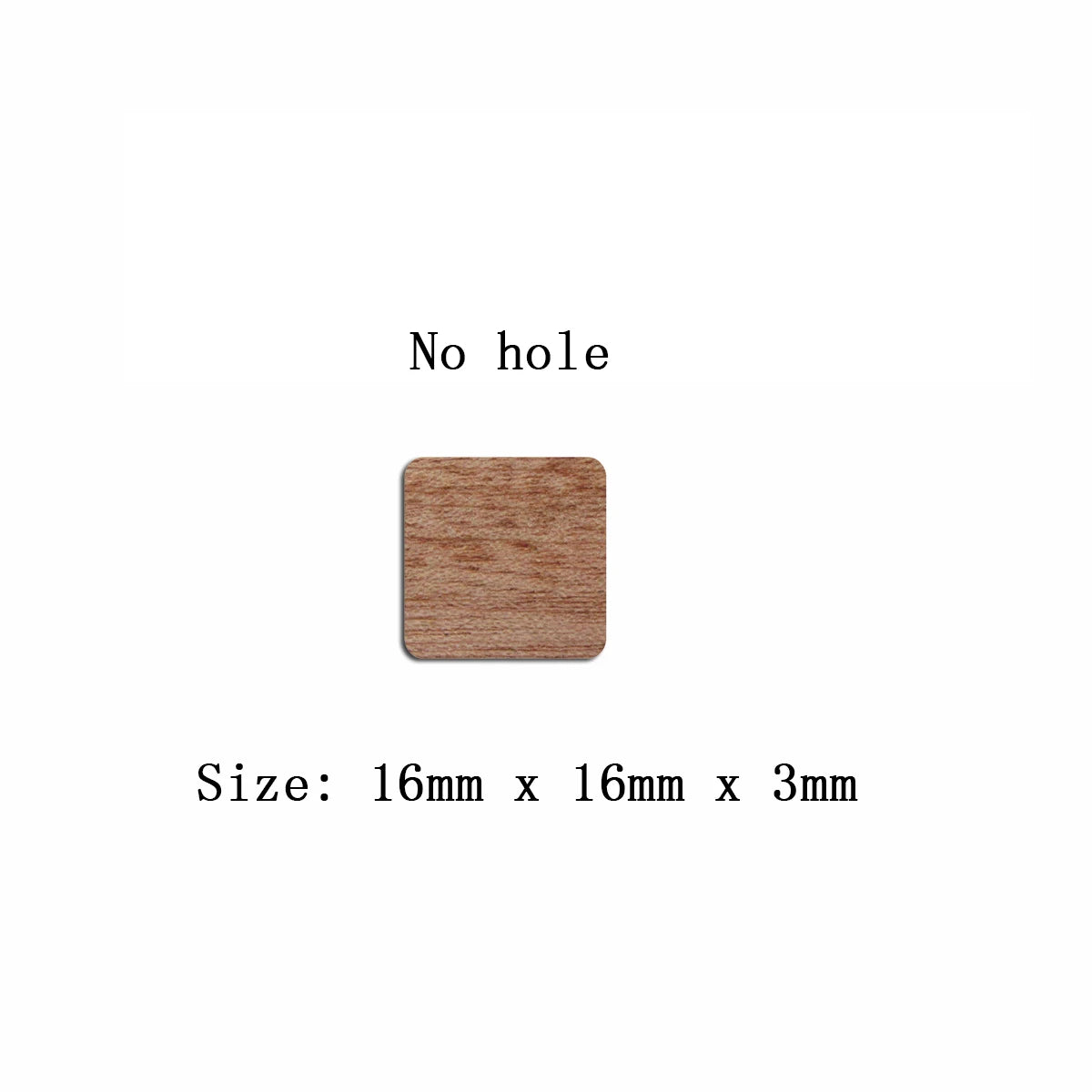 6pcs Unfinished 16mm x 16cm Blank Wooden Geometric Square Charms Earring Connector Pendant for Jewelry Making DIY Crafting