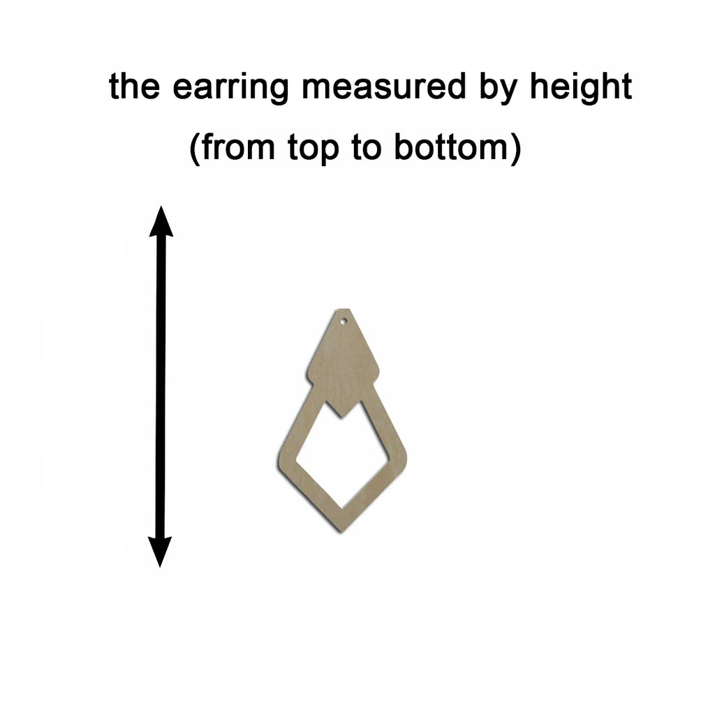 10pcs Unfinished Wood Blanks Simple Triangle Hoop Shape Macrame Earring Part Findings Wholesale For DIY Jewelry Making