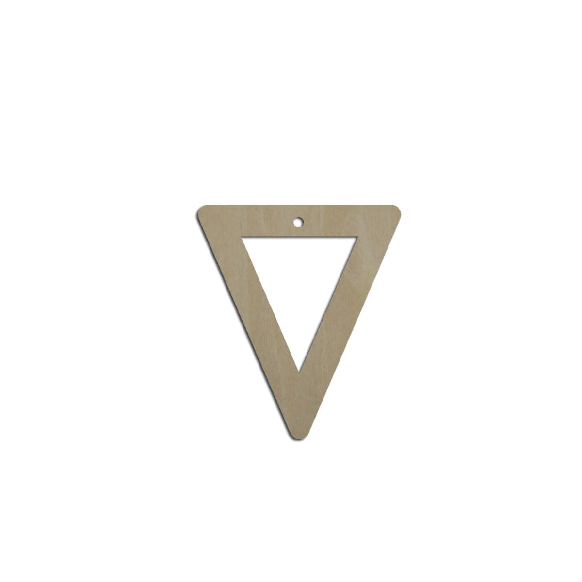 10pcs Laser Cut Unfinished Blank Wood Geometric Simple Triangle Cutout Shape Earring Pendant Jewelry Charm Finding