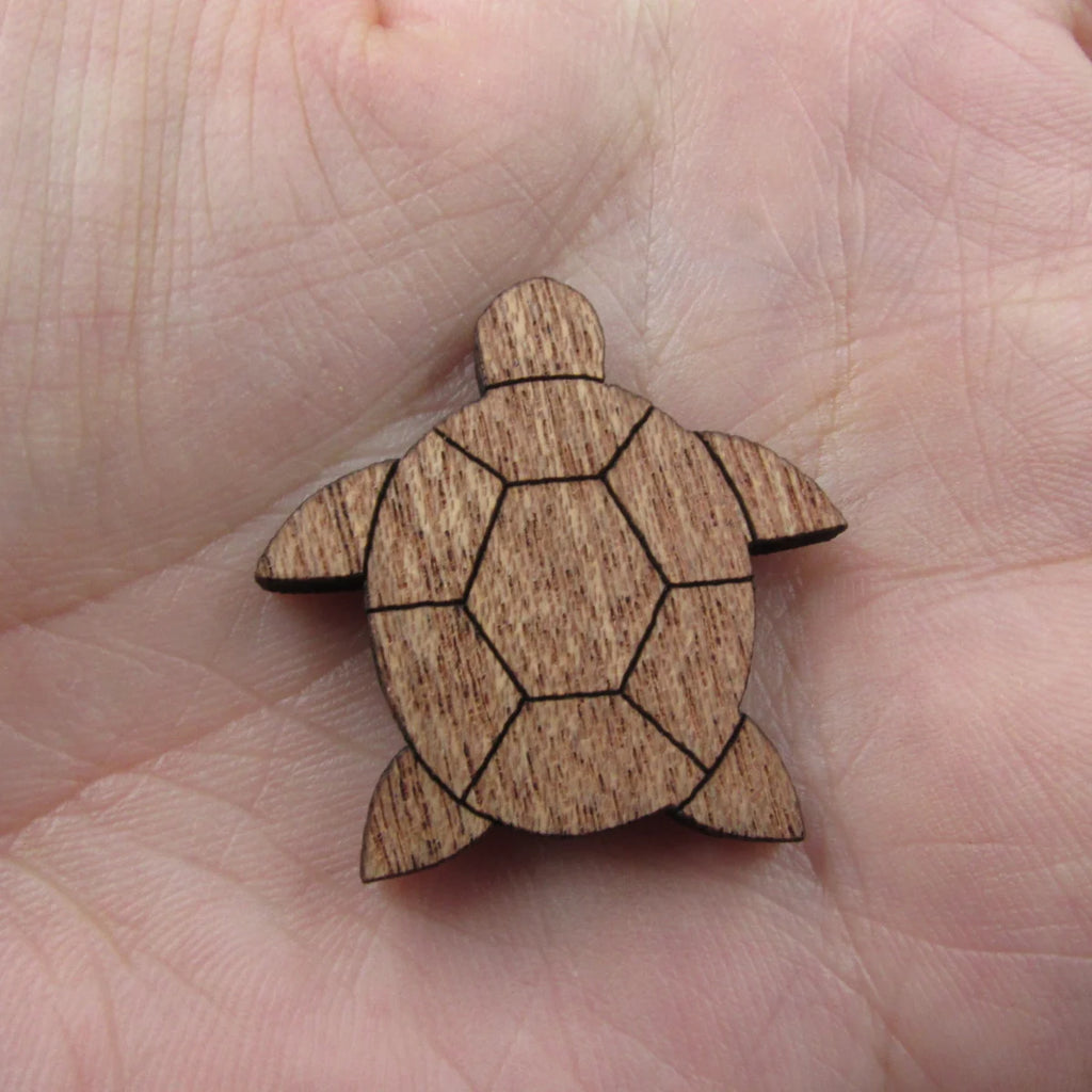 3 Pair Unfinished Beach Ocean Animal Wooden Turtle Shape Cutout For Brooches Pin Magnet Pendant Jewerly Diy Making