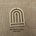 10pcs 1.75 inch Unfinished Wooden Blanks Square Macrame Diamond Rainbow Shape DIY Dangle Earrings Parts Supplies