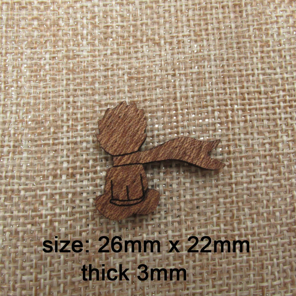 6pcs Unfinished Wooden Prince Fox Blank Charm For Jewelry Making Brooches Earring Pendant Bracelet Necklace Pin