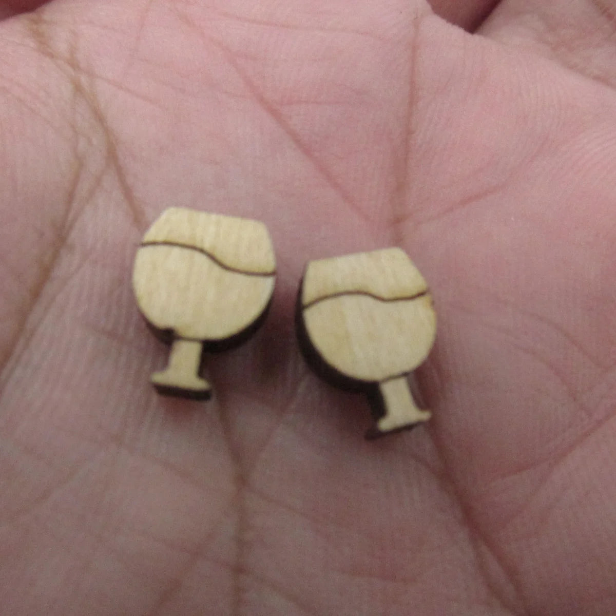 5 Pair Unfinished Blank Thanksgiving Wooden Turkey Plate Cabochon Caramel Apple Pie Post  Jam Jar Wood Earrings Stud