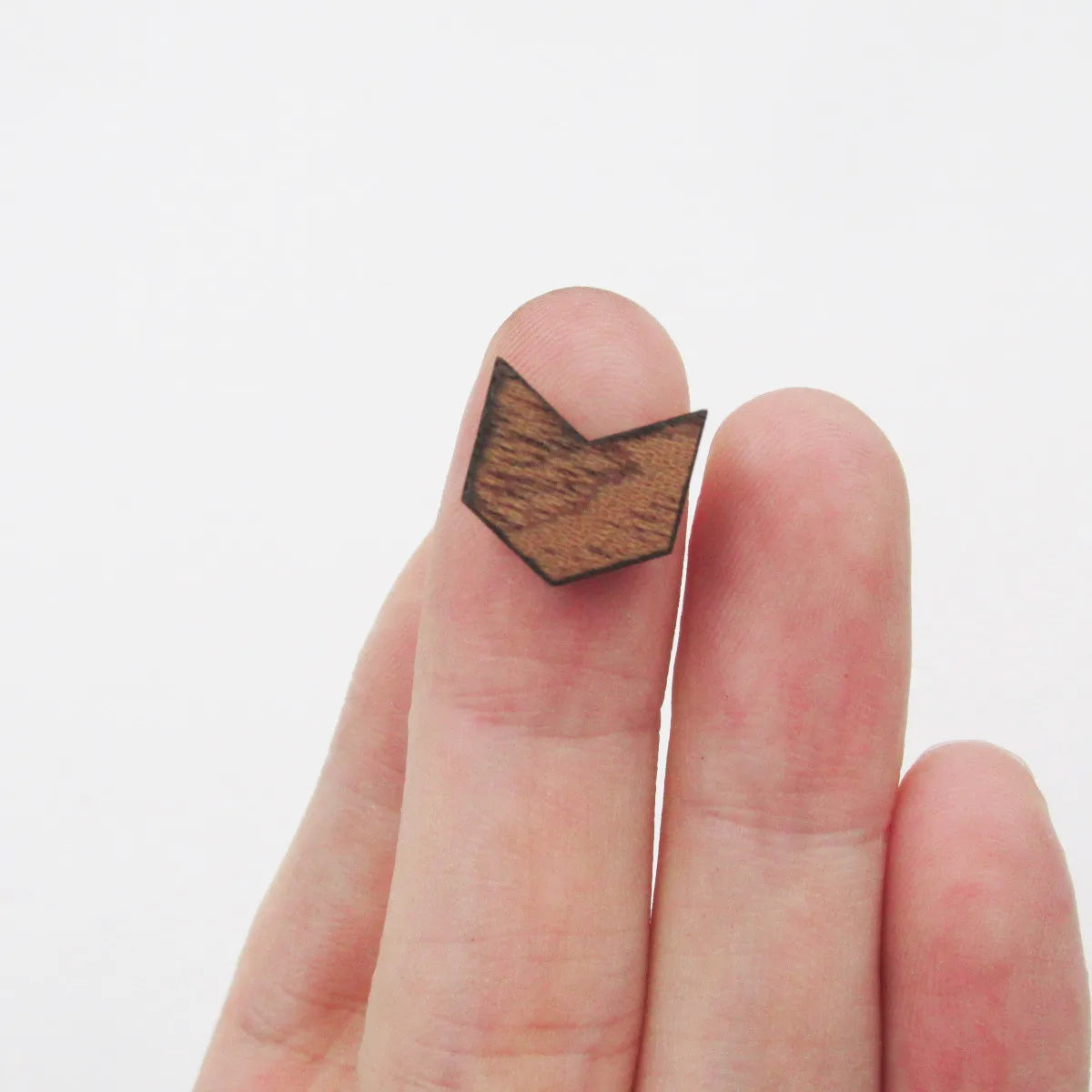 Blanks Wood Cabochon Mini Wooden Circle Triangle Square Pentagon Hexagon heart puzzle Shape Laser Cut Earring Supplies