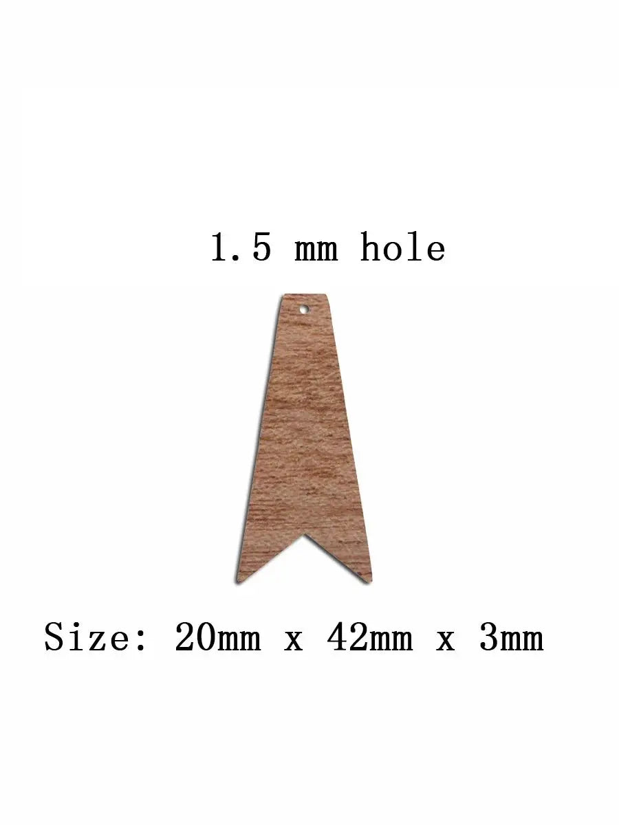 6pcs Unfinished Blank Wooden Dangle Shape Wood Drop Earring Charms Pendant for DIY Jewelry Making