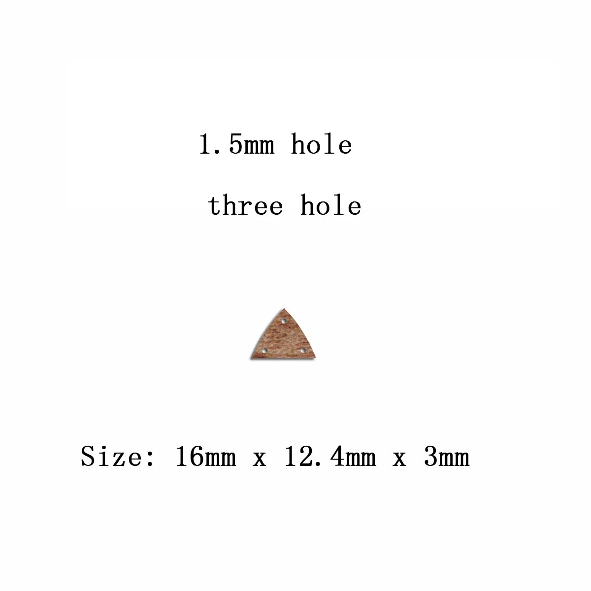 6pcs Unfinished Blank Wooden Geometric Triangle Three Holes Earring Connector Pendant for Jewelry Making DIY Crafting