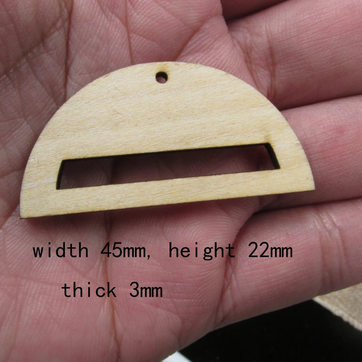 10pcs 1.75 inch Unfinished Wooden Blanks Geometric Half Circle Macrame DIY Earrings Parts Findings Accessories Supplies