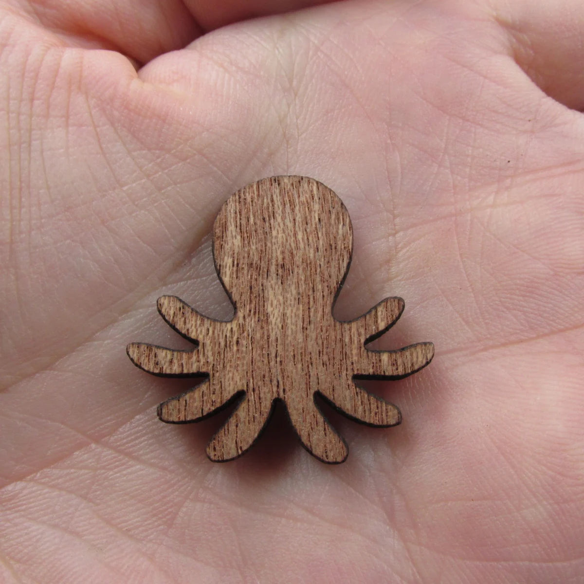 3 Pair Unfinished Under the Sea Ocean Animal Wooden Octopus Shape Cutout For Brooches Pin Magnet Pendant Jewerly Diy Making