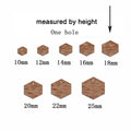 6pcs Unfinished Blank Wooden Geometric Hexagon One Hole Earring Connector Pendant for Jewelry Making DIY Crafting