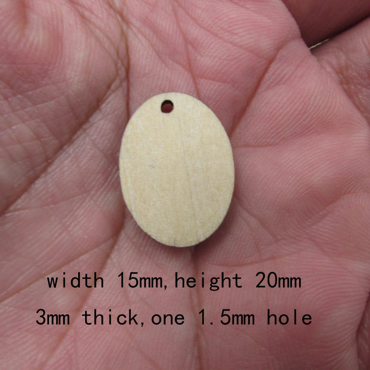 10 Pcs Unfinished Blank Wooden Geometric Oval Loop Shape Cutout Plywood Connector Jewelry Finding Supplies For Earrings