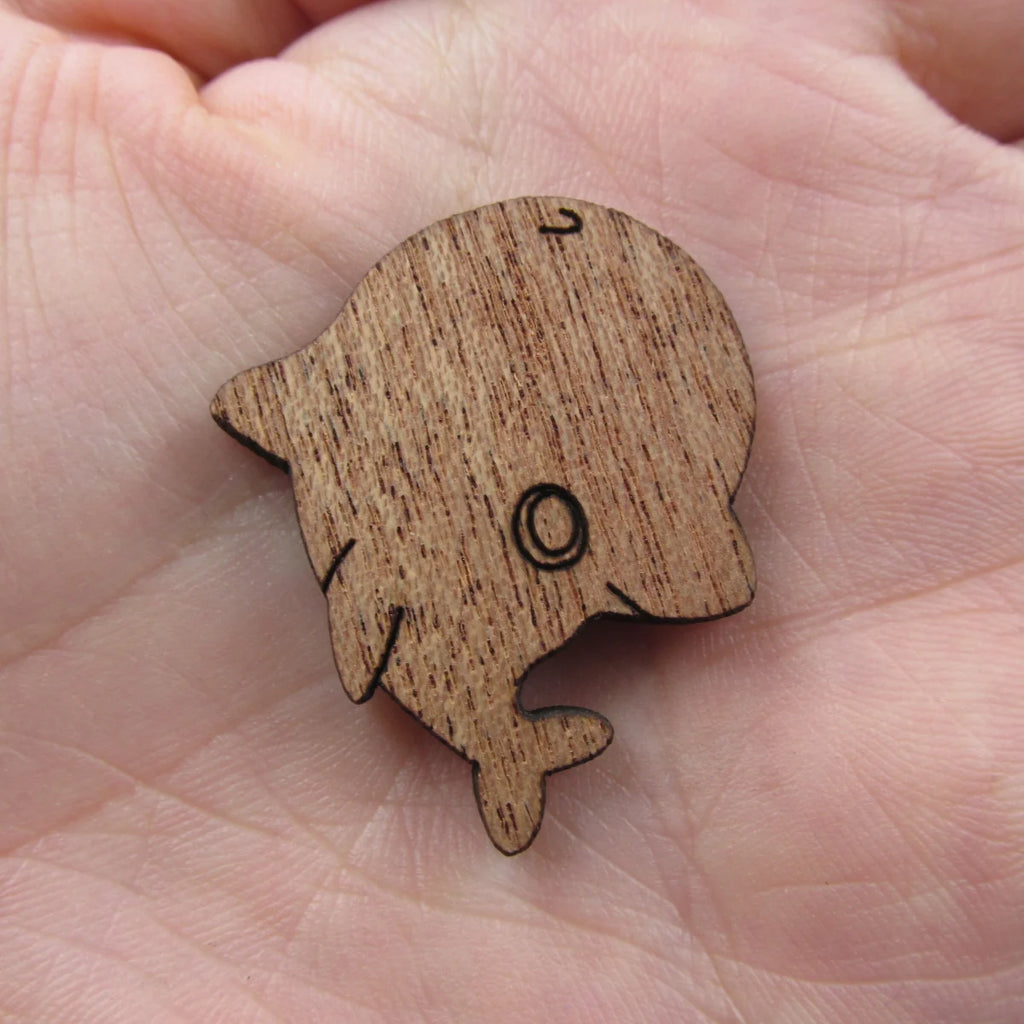 3 Pair Unfinished Under the Sea Ocean Animal Wooden Dolphin Shape Cutout For Brooches Pin Magnet Pendant Jewerly Diy Making